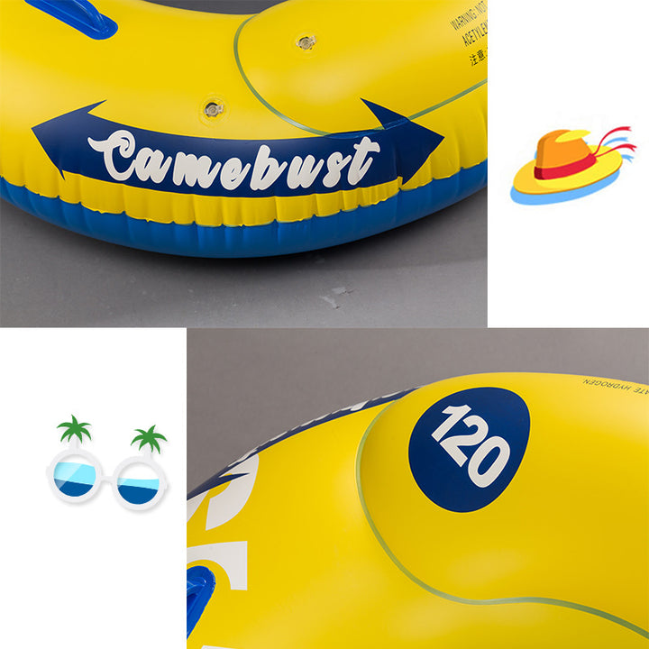 Unisex Inflatable Swimming Ring with Practical Handles Bowlift