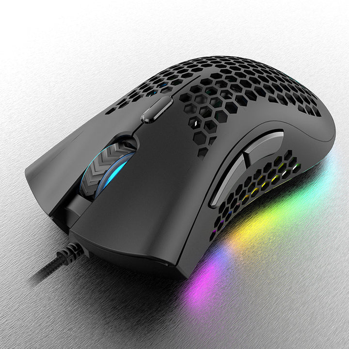 Lightweight Gaming Mouse with Honeycomb Design Bowlift