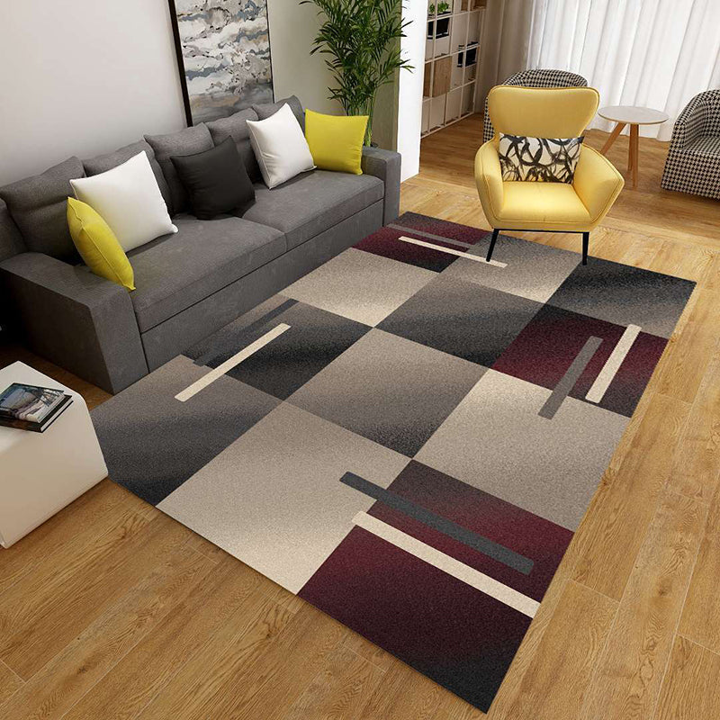 BowLift | Minimalist 3D Geometric Rug Multi-Color Polypropylene Area Rug Pet-Friendly Non-Slip Machine Washable Rug for Large Room