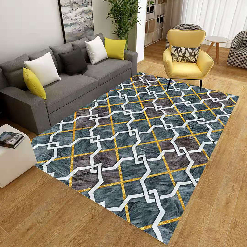 BowLift | Minimalist 3D Geometric Rug Multi-Color Polypropylene Area Rug Pet-Friendly Non-Slip Machine Washable Rug for Large Room