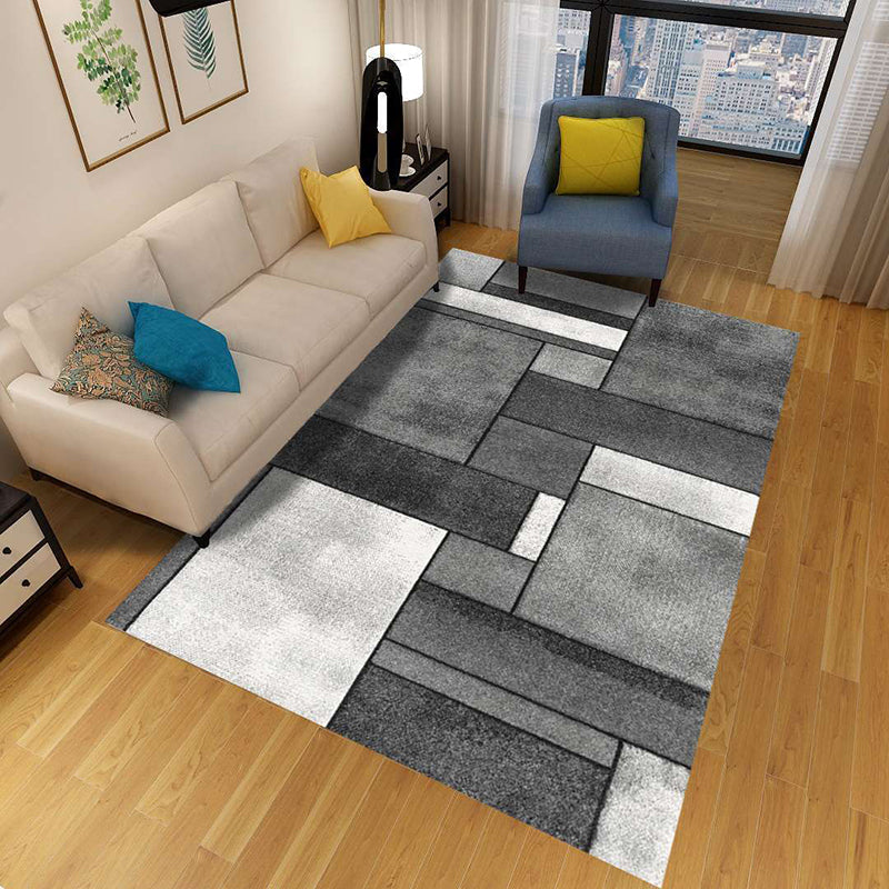 BowLift | Minimalist 3D Geometric Rug Multi-Color Polypropylene Area Rug Pet-Friendly Non-Slip Machine Washable Rug for Large Room