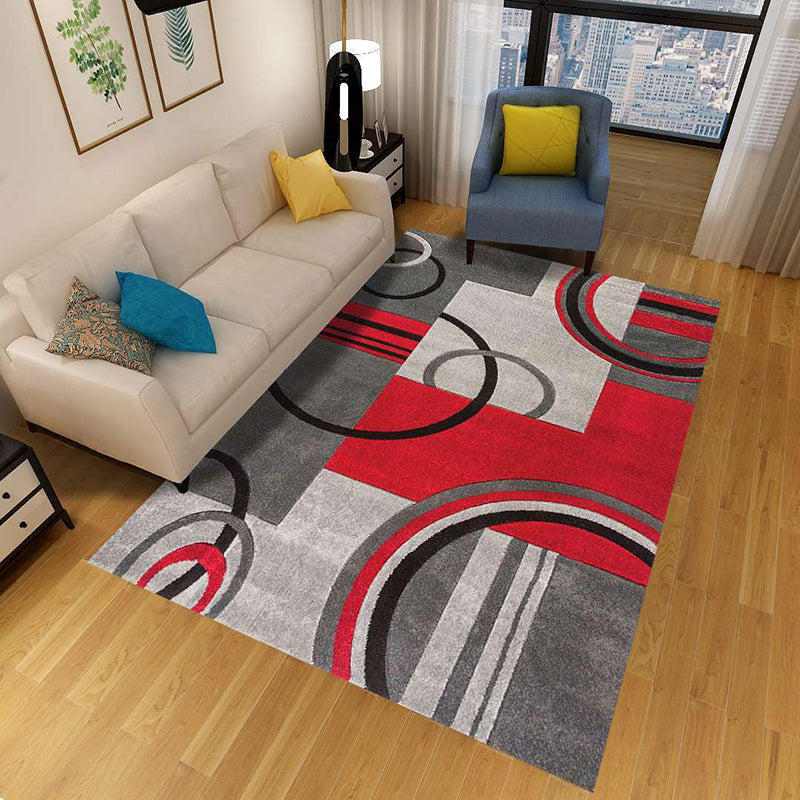BowLift | Minimalist 3D Geometric Rug Multi-Color Polypropylene Area Rug Pet-Friendly Non-Slip Machine Washable Rug for Large Room