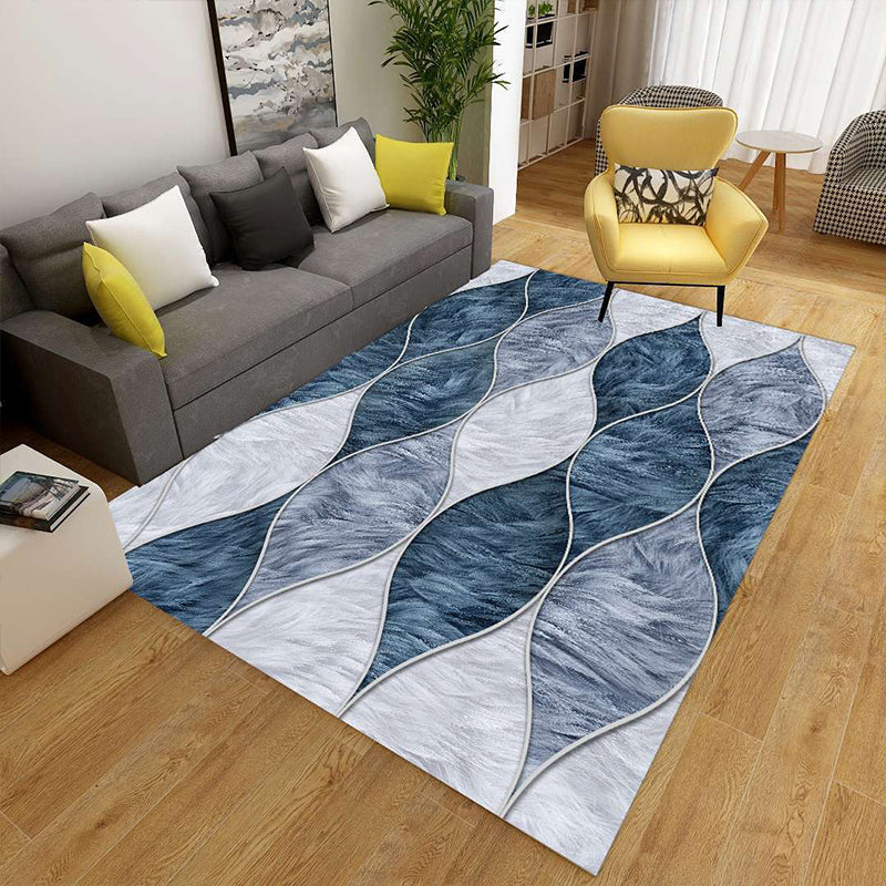 BowLift | Minimalist 3D Geometric Rug Multi-Color Polypropylene Area Rug Pet-Friendly Non-Slip Machine Washable Rug for Large Room