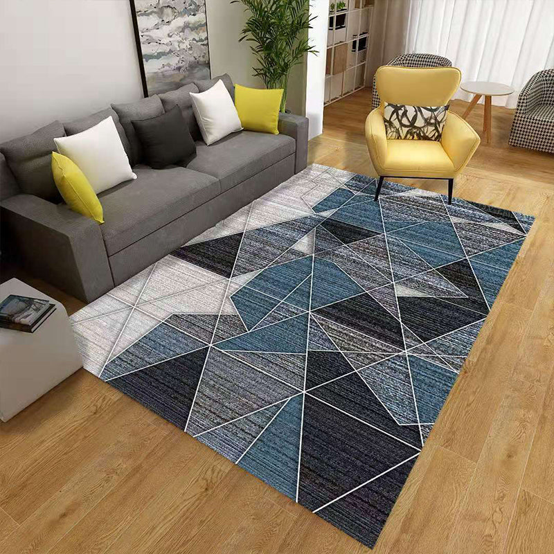 BowLift | Minimalist 3D Geometric Rug Multi-Color Polypropylene Area Rug Pet-Friendly Non-Slip Machine Washable Rug for Large Room