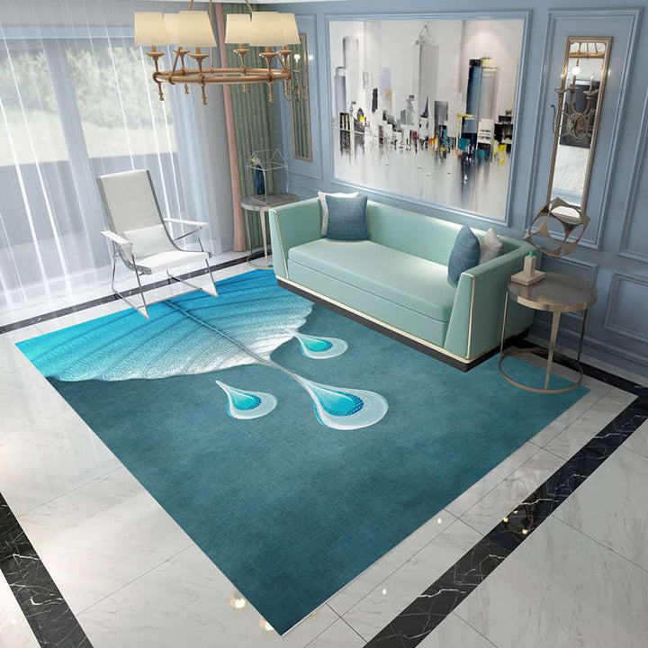 BowLift | Nordic Abstract Botanical Carpet Multicolor Synthetic Carpet Non-slip Machine washable Pet friendly Area rug for Living room