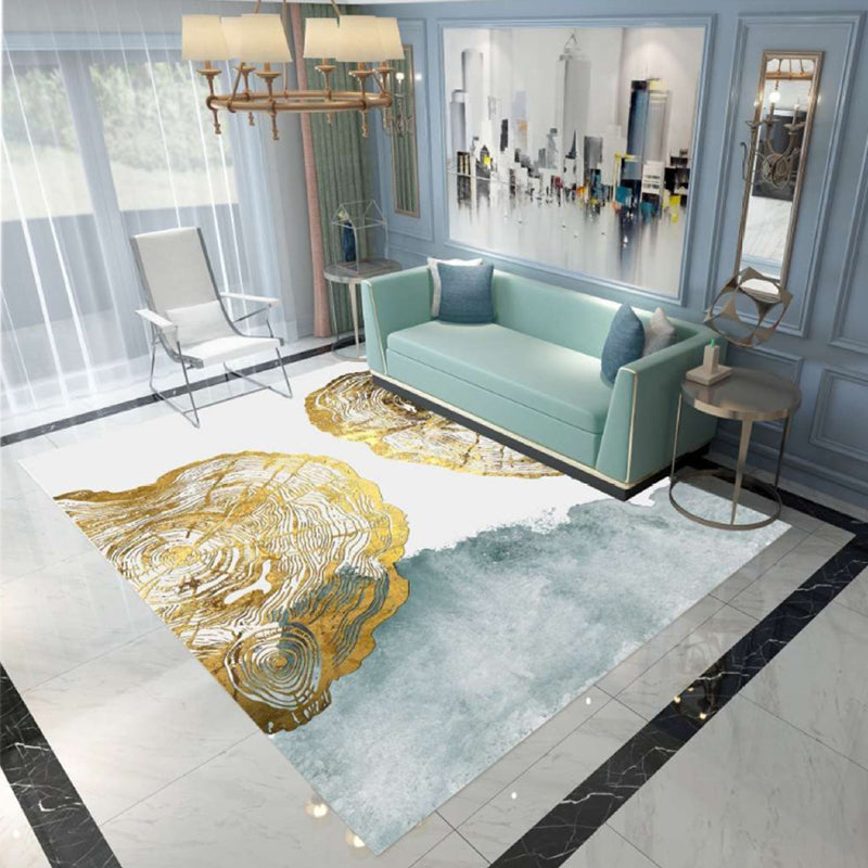 BowLift | Nordic Abstract Botanical Carpet Multicolor Synthetic Carpet Non-slip Machine washable Pet friendly Area rug for Living room