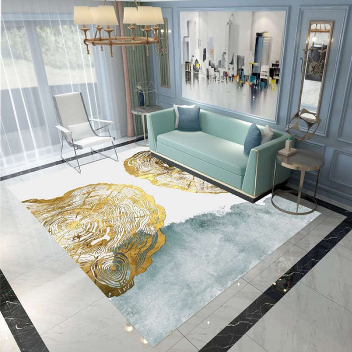 BowLift | Nordic Abstract Botanical Carpet Multicolor Synthetic Carpet Non-slip Machine washable Pet friendly Area rug for Living room