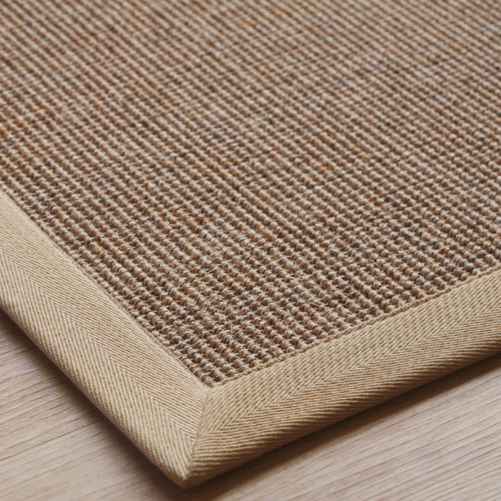 BowLift | Beige Rustic Carpet Sisal Solid Color Carpet Washable Non-Slip Pet-Friendly Carpet for Bedroom