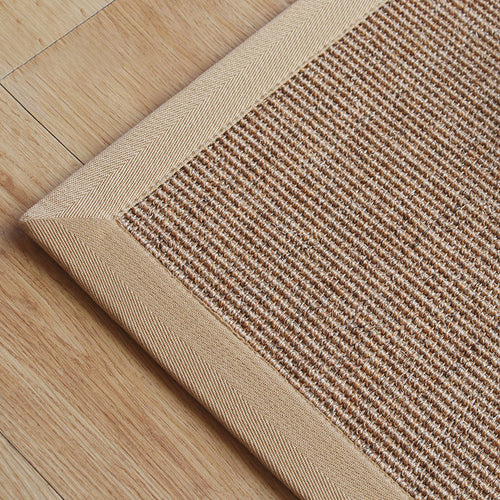BowLift | Beige Rustic Carpet Sisal Solid Color Carpet Washable Non-Slip Pet-Friendly Carpet for Bedroom