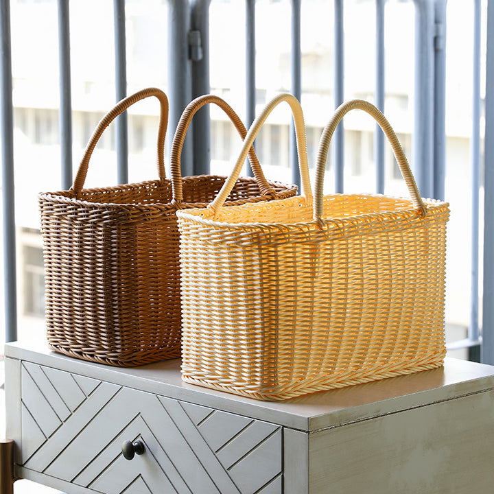 Woven Grocery Storage Basket Bowlift