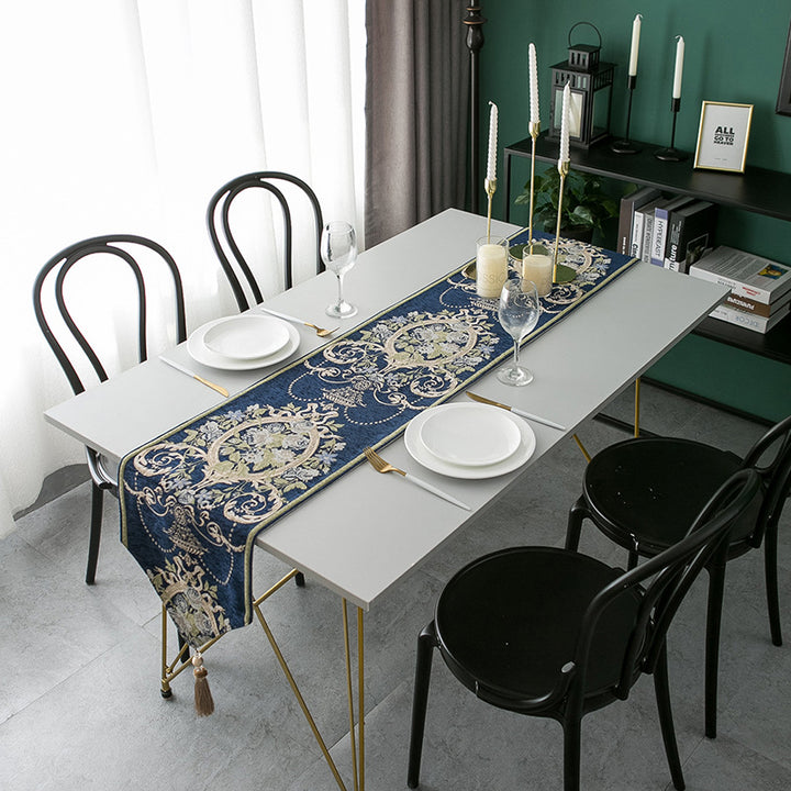 Elegant Embroidered Table Runner