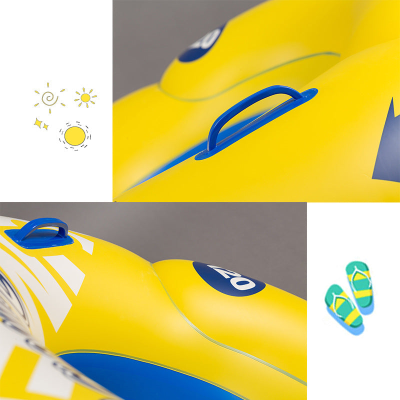 Unisex Inflatable Swim Ring with Practical Handles Bowlift