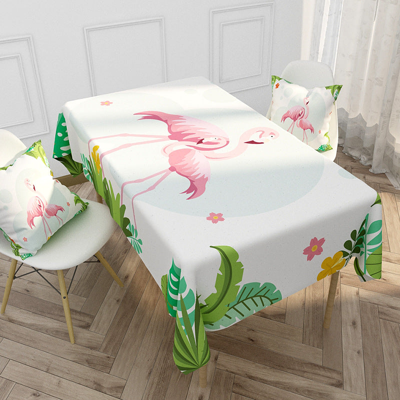 Floral Printed Tablecloth and Cushion Cover Set