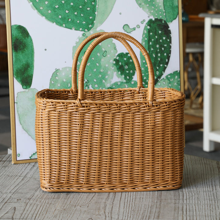 Woven Grocery Storage Basket Bowlift