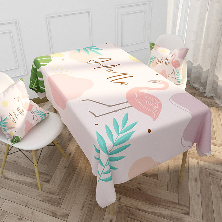 Floral Printed Tablecloth and Cushion Cover Set