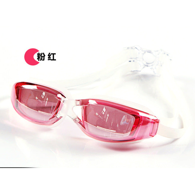 Swimming goggles with ergonomic design and adjustable head strap Bowlift