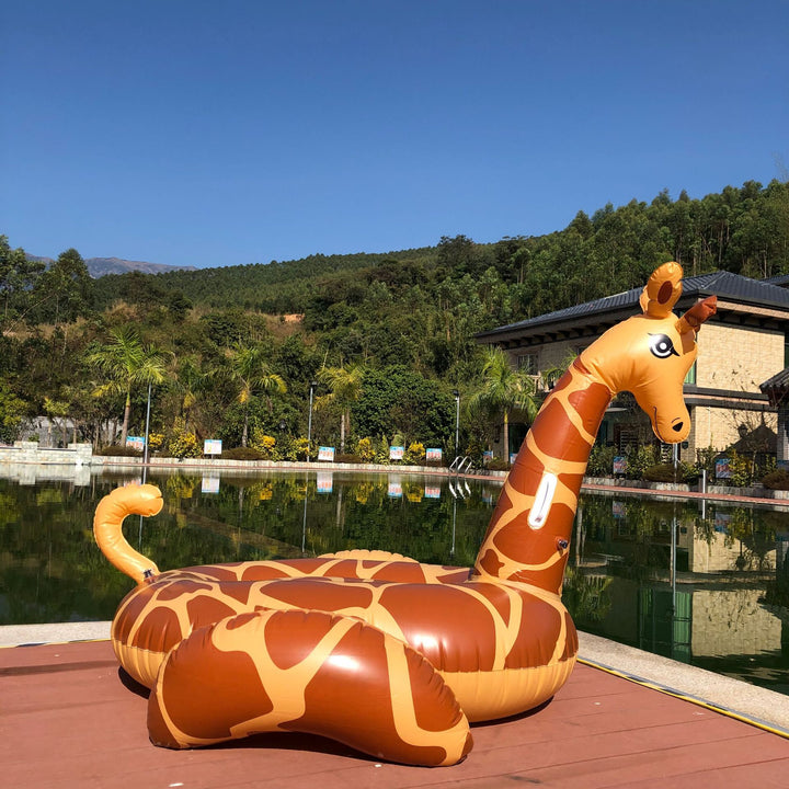 Unisex Inflatable Giraffe Pool Float Bowlift