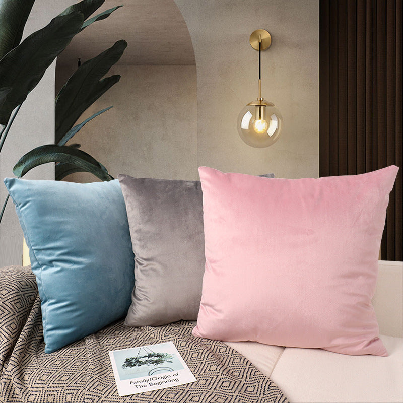 Luxury Velvet Square Throw Pillow with Hidden Zipper