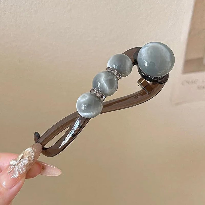 BowLift | Elegant Rose Pearl Twist Hair Clip