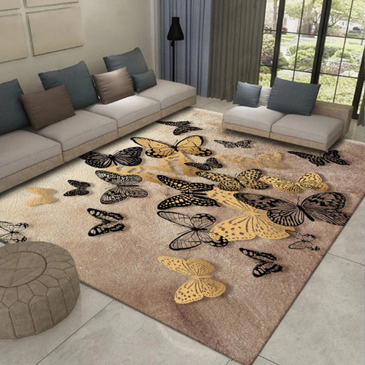 BowLift | Multicolor Asia Indoor Rug Synthetic 3D Pattern Carpet Washable Stain Resistant Nonslip Underlay Rug for Large Room