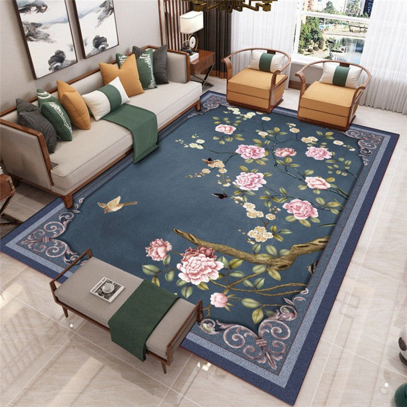 BowLift | Traditional Chinoiserie Rug Multicolor Landscape Print Rug Pet-Friendly Washable Non-Slip Rug for Home