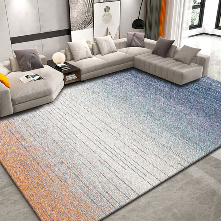 BowLift | Simplicity Multicolor Ombre Rug Polyester Industrial Rug Non-slip Backing Pet Friendly Stain Resistant Rug for Guest Room