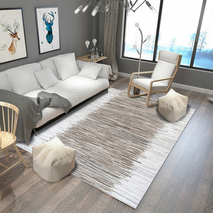 BowLift | Retro Abstract Painting Print Rug Multicolored Industrial Rug Polyester Stain Resistant Non-Slip Back Machine Washable Rug for Room