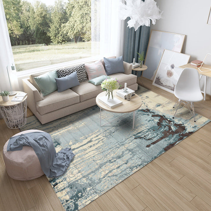 BowLift | Steampunk Post-Expressionism Rug Multicolor Polypropylene Rug Non-slip Stain-resistant Pet-friendly Rug for Home