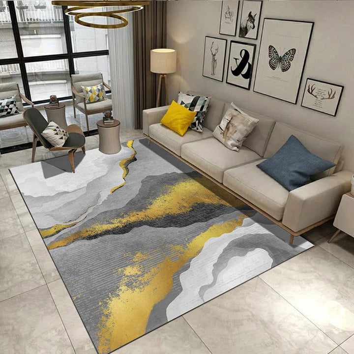 BowLift | Steampunk Post-Expressionism Rug Multicolor Polypropylene Rug Non-slip Stain-resistant Pet-friendly Rug for Home