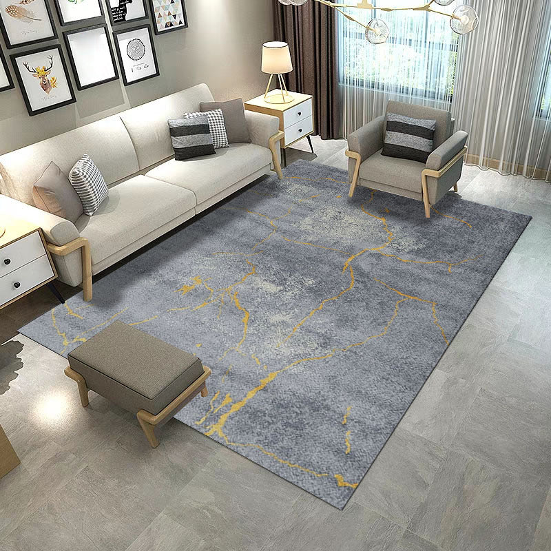BowLift | Classic Industrial Design Rug Multicolored Postmodernism Rug Stain Resistant Pet Friendly Non-Slip Rug for Room