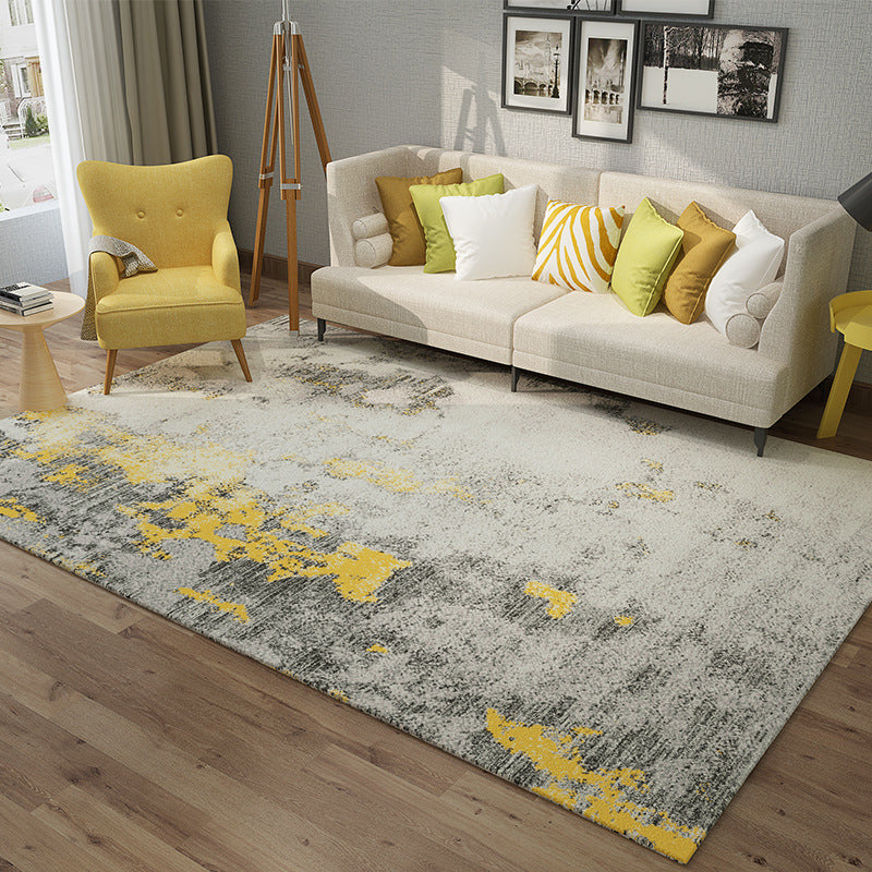 BowLift | Cyberpunk Rusty Look Area Rug Multi Color Polypropylene Rug Stain Resistant Non-Slip Washable Area Carpet for Guest Room
