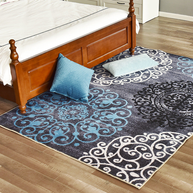 BowLift | Chic Postmodernism Area Rug Multi Colors Steampunk Carpet Synthetic Pet Friendly Stain Resistant Non-Slip Backing Rug for Home
