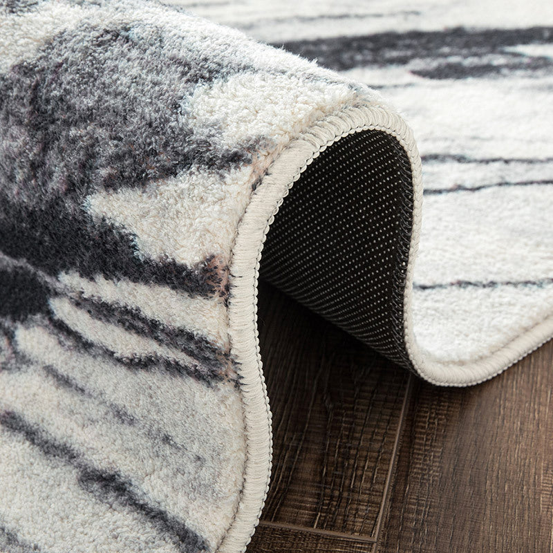 BowLift | Trendy Abstract Print Carpet Multi-colored Industrial Carpet Polypropylene Machine washable Stain resistant Non-slip backing Carpet for the living room