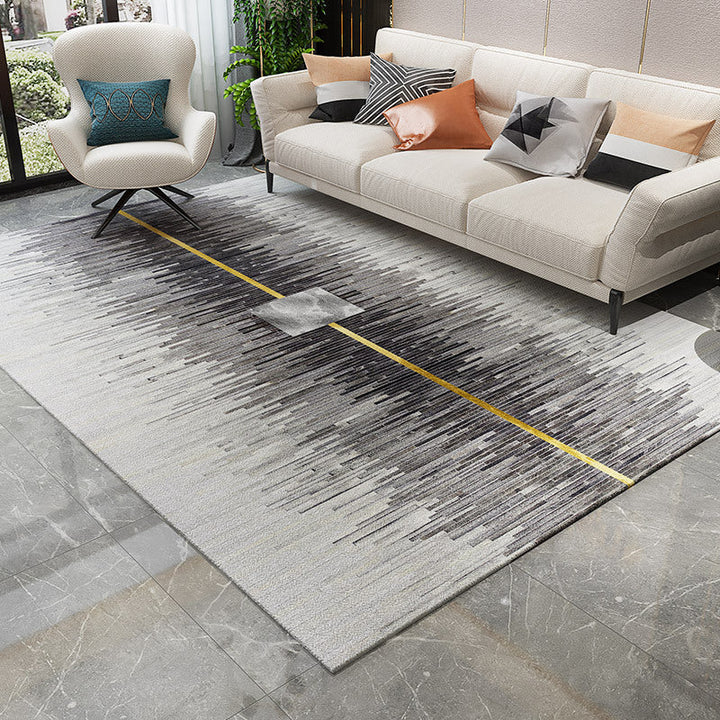 BowLift | Trendy Abstract Print Carpet Multi-colored Industrial Carpet Polypropylene Machine washable Stain resistant Non-slip backing Carpet for the living room