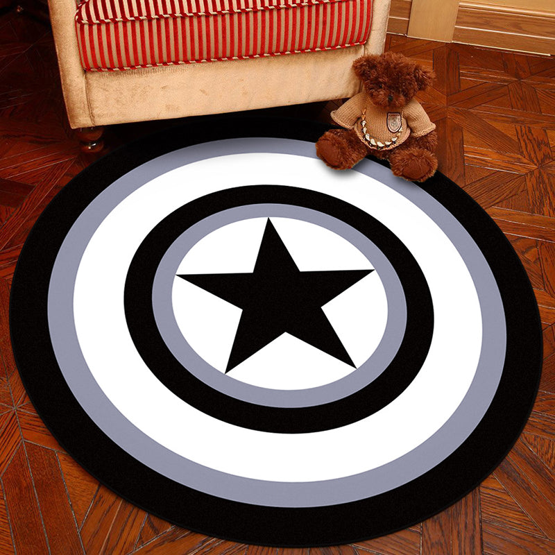 BowLift | Novelty Geometry Animal Patterned Rug Multi-Colored Synthetics Rug Machine Washable Non-Slip Backing Stain Resistant Carpet for Room