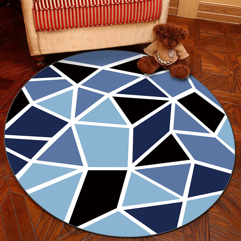 BowLift | Novelty Geometry Animal Patterned Rug Multi-Colored Synthetics Rug Machine Washable Non-Slip Backing Stain Resistant Carpet for Room