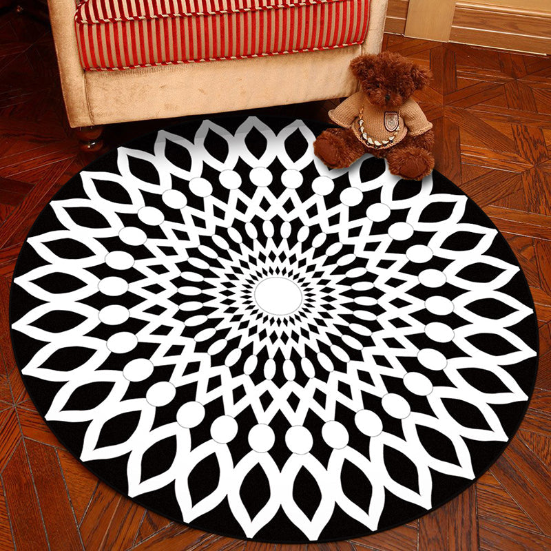 BowLift | Novelty Geometry Animal Patterned Rug Multi-Colored Synthetics Rug Machine Washable Non-Slip Backing Stain Resistant Carpet for Room