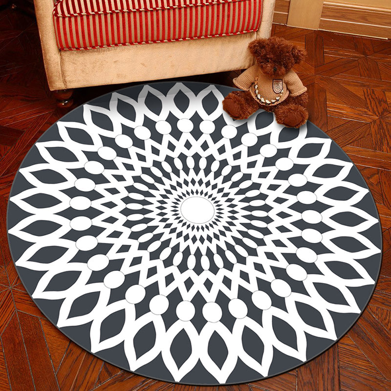 BowLift | Novelty Geometry Animal Patterned Rug Multi-Colored Synthetics Rug Machine Washable Non-Slip Backing Stain Resistant Carpet for Room