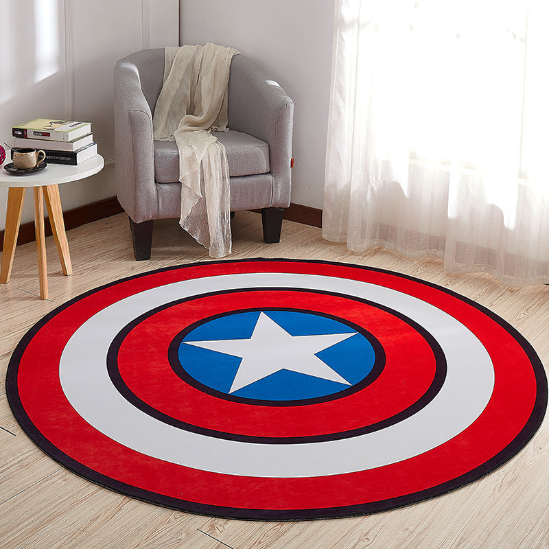 BowLift | Creative Boys Bedroom Rug Multi Colors Optical Illusion Rug Polypropylene Non-slip Pet-friendly Washable Rug