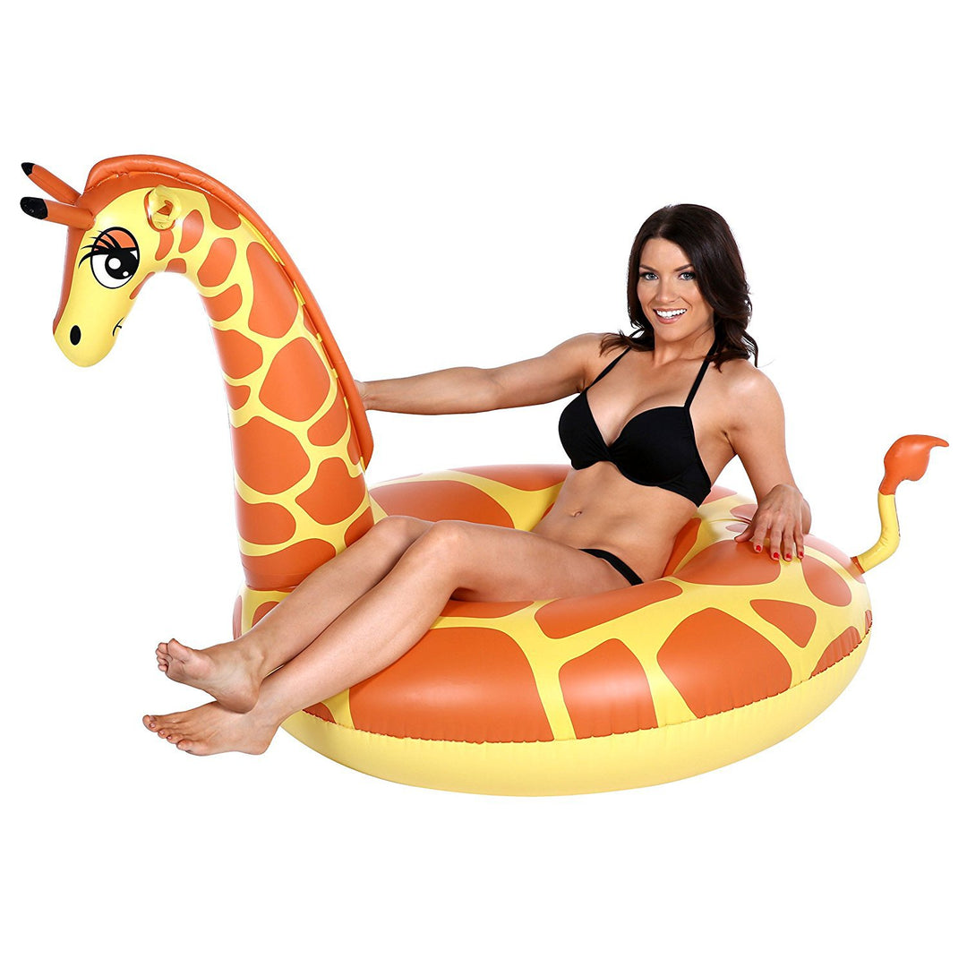 Unisex Inflatable Giraffe Pool Float Bowlift