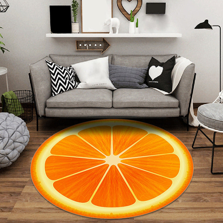 BowLift | Multicolor Playroom Carpet Modern 3D Graphic Fruit Carpet Synthetic Non-Slip Machine Washable Stain Resistant Indoor Carpet