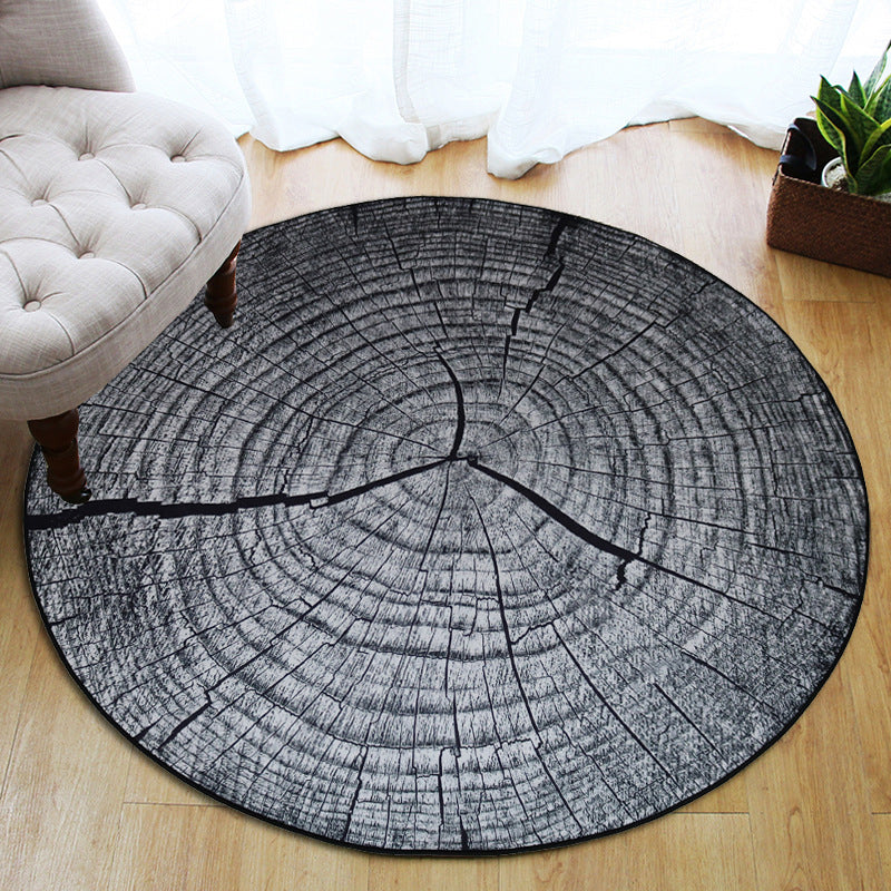 BowLift | Multicolor 3D Tree Rings Carpet Polypropylene Contemporary Carpet Washable Non-Slip Back Animal-Friendly Carpet for Living Room