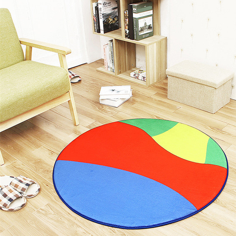 BowLift | Creative Sports Ball Print Carpet Multi-color Modern Carpet Polyester Stain Resistant Non-slip Back Machine Washable Rug for Boys Room