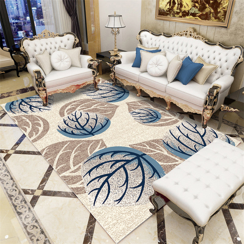 Modern Botanical Carpet Multicolor Polypropylene Area Rug Stain Resistant Non-Slip Pet-Friendly Carpet for Rooms | Bowlift