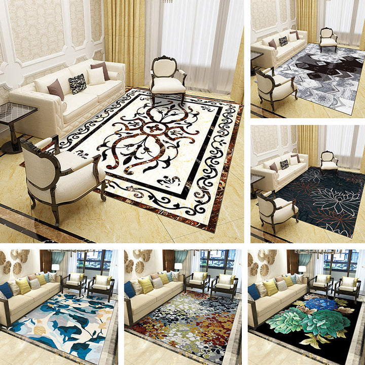 Beautiful Multicolored Modern Carpet Polyester Flower Bloom Carpet Pet Friendly Non-Slip Stain Resistant Carpet for Home | Bowlift