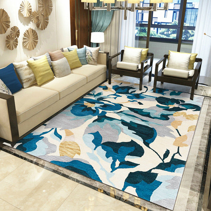 Beautiful Multicolored Modern Carpet Polyester Flower Bloom Carpet Pet Friendly Non-Slip Stain Resistant Carpet for Home | Bowlift
