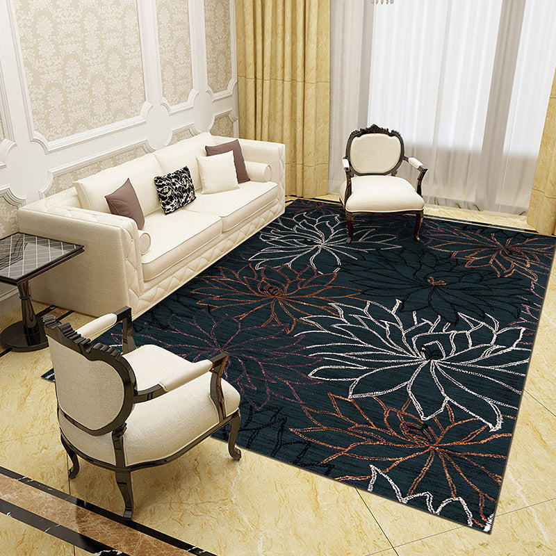 Beautiful Multicolored Modern Carpet Polyester Flower Bloom Carpet Pet Friendly Non-Slip Stain Resistant Carpet for Home | Bowlift