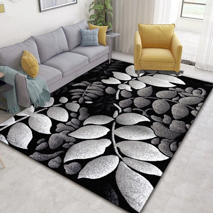 Glam Nordic Carpet Multicolored Plant Carpet Stain Resistant Washable Non-Slip Back Carpet for Living Room | Bowlift