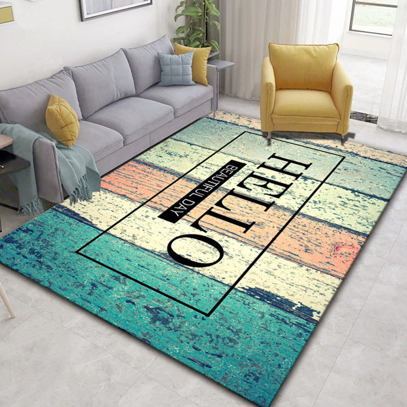 Glam Nordic Carpet Multicolored Plant Carpet Stain Resistant Washable Non-Slip Back Carpet for Living Room | Bowlift