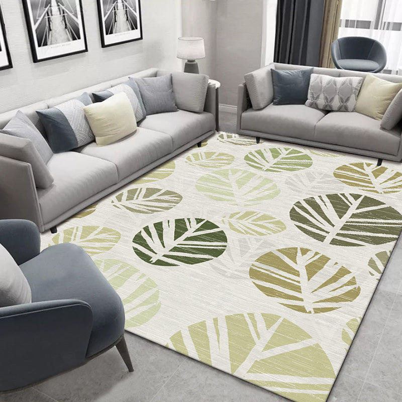 Glam Nordic Carpet Multicolored Plant Carpet Stain Resistant Washable Non-Slip Back Carpet for Living Room | Bowlift